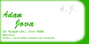 adam jova business card