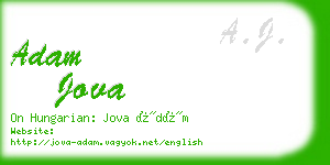 adam jova business card